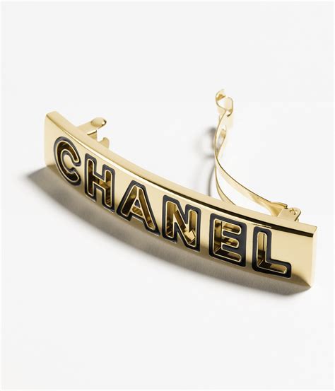 chanel chain clip|Hair Clip Metal & Resin Gold, Black & Silver .